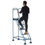 5 Star UK Domed Feet Punched 5 Tread Steps Blue FS687644