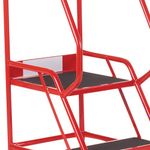 5 Star UK Domed Feet Anti-Slip 3 Tread Steps Red FS687661