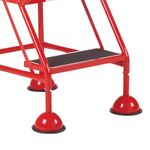 5 Star UK Domed Feet Anti-Slip 3 Tread Steps Red FS687661