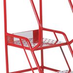 5 Star UK Domed Feet Punched 2 Tread Steps Red FS687670