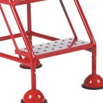 5 Star UK Domed Feet Punched 2 Tread Steps Red FS687670