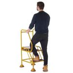 5 Star UK Domed Feet Anti-Slip 2 Tread Steps Yellow FS687696