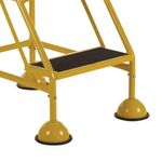 5 Star UK Domed Feet Anti-Slip 3 Tread Steps Yellow FS687699
