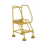 5 Star UK Domed Feet Punched 2 Tread Steps Yellow FS687733