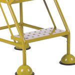 5 Star UK Domed Feet Punched 3 Tread Steps Yellow FS687737