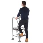 5 Star UK Domed Feet Anti-Slip 2 Tread Steps Grey FS687747