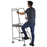 5 Star UK Domed Feet Anti-Slip 3 Tread Steps Grey FS687749