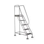 5 Star UK Domed Feet Anti-Slip 5 Tread Steps Grey FS687754