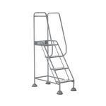 5 Star UK Domed Feet Punched 4 Tread Steps Grey FS687884