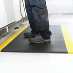 5 Star Anti-Fatigue Diamond Mat 0.9 x 1.5m Black/Yellow FS712656