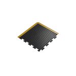 5 Star Anti-Fatigue Bub Mat Con Crnr 0.5x0.5m Blk/Ylw Nitrile FS712734