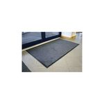 5 Star Washable Indoor Entrance Door Mat 0.6x0.85 Black/Steel FS712919