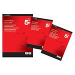 5 Star Laminating Pouches 150 Micron A4 Gloss (Pack of 100)