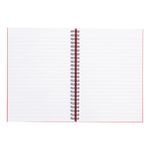 5 Star Wirebound Notebook Ruled 70gsm 160 Page A5 Red (Pack of 5) 912939