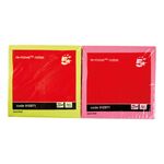 5 Star Re-Move Notes Repositionable 76x76mm Assorted Neon (Pack of 12) 912971