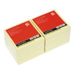 5 Star Re-move Sticky Notes Repositionable Concertina Pad 76x76mm Yellow (Pack of 12) 913004