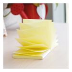 5 Star Re-move Sticky Notes Repositionable Concertina Pad 76x76mm Yellow (Pack of 12) 913004