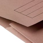 5 Star Recycled Half Flap Document Wallet A4 285gsm Capacity 32mm Buff (Pack of 50) 913845