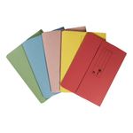 5 Star Recycled Half Flap Document Wallet A4 285gsm Capacity 32mm Yellow (Pack of 50) 913918