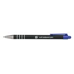 5 Star Retractable Ball Pen Soft Grip Medium 1mm Tip 0.5mm Line Blue (Pack of 12) 918516