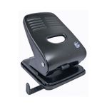 5 Star 2 Hole Punch Metal with Plastic Base Capacity 40 Sheets Black 918591
