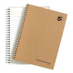 5 Star Wirebound Notebook Ruled 80gsm Recycled 160 Page A5 Buff (Pack of 5) 930287