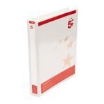 5 Star 2D-Ring Presentation Ring Binder A4 Polypropylene 25mm White (Pack of 10) 933031
