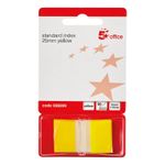5 Star Standard Index Flags 25x45mm 50 Flags per Pad Yellow 938209