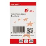 5 Star Index Paper Page Marker Flag 20x50mm 50 Flags per Colour Neon Assorted 938237