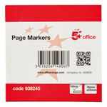 5 Star Index Page Markers 76x25mm 100 Sheets per Card x3 Assorted Neon 938245