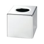 Devon Cube Tissue Box Holder Chrome (Pack of 6) 4458