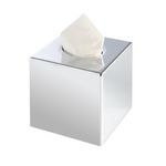 Devon Cube Tissue Box Holder Chrome (Pack of 6) 4458