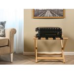 York Wooden Luggage Rack Light Wood 5187