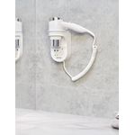 Kendal 1600 Wall Mounted Hair Dryer with Integrated Shaver Socket White 3004