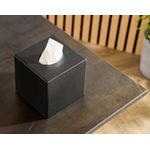 Devon Cube Tissue Box Holder Black (Pack of 6) 4621
