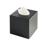 Devon Cube Tissue Box Holder Black (Pack of 6) 4621