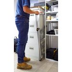 Climb-It 2 Tread Slim Step Ladder with Handrail 475x55x1160mm Aluminium FS192Z