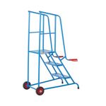 Climb-It Loading Step 3 Tread Open Back Powder Coated Blue SLS03P