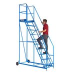 Climb-It Warehouse Safety Steps 600mm Platform 4 Tread Blue AHWS04BL
