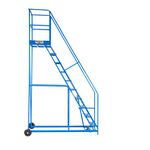 Climb-It Warehouse Safety Steps 600mm Platform 6 Tread Blue AHWS06BL