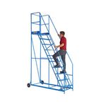 Climb-It Warehouse Safety Steps 600mm Platform 10 Tread Blue AHWS10BL