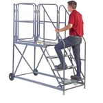 Climb-It Work Platform Easy Slope 1200mm Platform 3 Tread Grey AHWPE1203GY