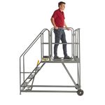 Climb-It Work Platform Easy Slope 1200mm Platform 3 Tread Grey AHWPE1203GY