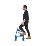 Climb-It Domed Feet Handy Step 2 Tread with No Handrail Blue AAP20