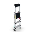 Climb-It Professional 3 Tread Step Ladder with Carry Handle Aluminium CAH103