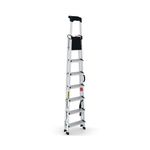 Climb-It Professional 7 Tread Step Ladder with Carry Handle Aluminium CAH107