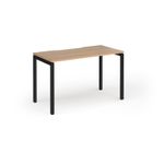 Connex Goal-Post 1200 x 600 x 725mm Single Desk - Black Frame / Beech Top