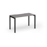 Connex Goal-Post 1200 x 600 x 725mm Single Desk - Black Frame / Grey Oak Top