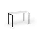 Connex Goal-Post 1200 x 600 x 725mm Single Desk - Black Frame / White Top