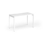 Connex Goal-Post 1200 x 600 x 725mm Single Desk - White Frame / White Top
